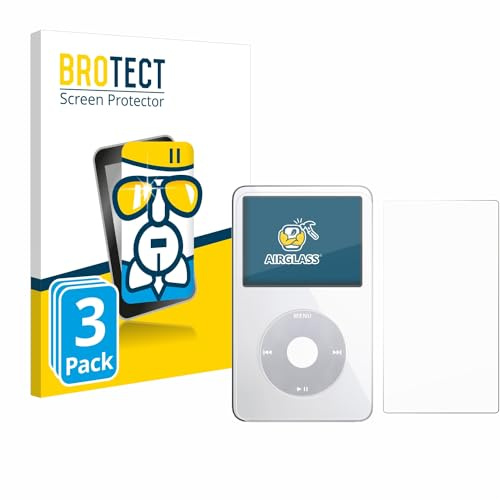 BROTECT Schutzglas für Apple iPod Classic Video | (Display+Rückseite) 3 Stück Transparenter Displayschutz Made in Germany Schutzfolie Panzer Folie Glas 9H Clear