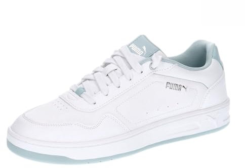 PUMA Damen Court Classy Sneaker, White-Frosted Dew Silver, 38 EU
