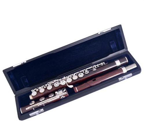 Professionelle Querflöte Redwood-Flöte, 17 Löcher, Offenes Loch, Versilbert, E-Tasten-Flöteninstrument Mit Koffer