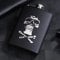 Petaca de 8 onzas, botella de whisky negro mate, botella de vino, botella de vino portátil Flagon de acero inoxidable para viajes al aire libre 1862843WT calavera D