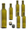 12 Bottiglie Per Olio E Liquore 250 ml - Marasca Quadre Vuote In Vetro Scuro Uvag con Dosatore Olio Salvagoccia e Tappo Ermetico - Made In Italy - Uso professionale e domestico
