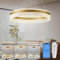 BRIMETI Pendelleuchte Esstisch Esstischlampe 50cm Höhenverstellbar Esszimmerlampen 60W Hängeleuchte LED Hängelampe Dimmbar Mit Fernbedienung, für Wohnzimmer Esszimmer Küchen Bar Leuchten (Gold)