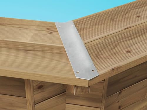 Habitat et Jardin Cache Angle pour Piscine Bois - Lot de 8