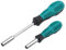 2Pcs 6.35mm Hex Bit Holder Screwdriver Handle for 1/4 Inch Bits, Magnetic Bit Driver with Soft Handle, 115mm and 200mm Long