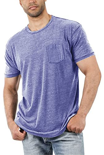 T Shirt Uomo Tshirt Girocollo Manica Corta Estate Maglietta Outdoor Manica Corta Leggera Casual Top 2024 T Shirt Uomo Sport Shirt, Lilla, S