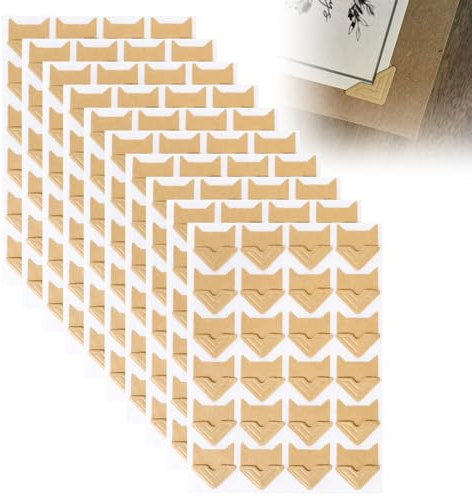 NUOOO Fotoecken Aufkleber Selbstklebend 10 Blatt 240 Stück Fotoaufkleber für DIY Scrapbooking Bilderalbum Fotoalbum