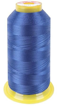 FOGAWA 1200m Nylon Nähgarn 210D/3, Hohe Festigkeit reißfest, Nähgarn Sattlergarn Ledergarn für Leder, Gepäck, Geldbörsen, Jeans(Blau)