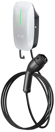 Type 2 EV Charger for Home – Wall-mounted Type 2 Charger - Compatible with Tesla (with adapter) & Most Electric Cars - Outdoor/Indoor Electric Vehicle Fast Charger