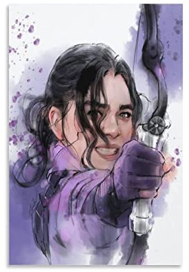 ZHDZK Leinwand Bild Hailee Steinfeld Kate Bishop Acquerello Art Movie Vintage Retro Pittura Decorativa per la casa Camera da letto Soggiorno Decor Senza Cornice (30 x 50 cm, ungerahmt)