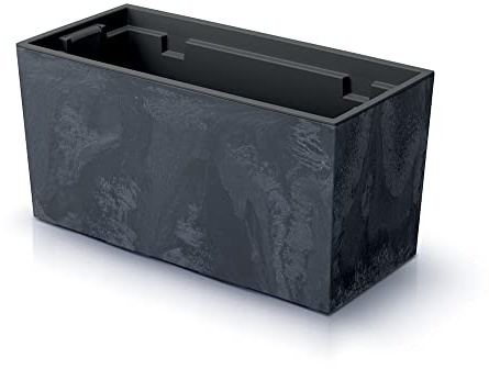 Tymar Jardinière - Jardinière - Pot de fleurs rectangulaire - Pour l'extérieur - Rectangulaire (béton anthracite, 39 x 18 x 20 cm)