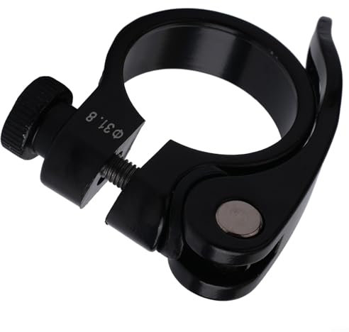 Hochwertige Rohrschelle aus Aluminiumlegierung für Fahrradsitz, kompatibel mit 31, 8 mm und 34, 9 mm (schwarz 31,8 mm)
