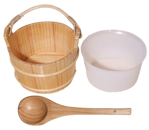 Kit Secchio E Mestolo Per Sauna Spa Portatili A Botte Per Il Relax E La | sauna in legno secchio e mestolo Set Di Attrezzi Per Uomo, Casa, Famiglia, Spa, Doccia, Relax Corpo,