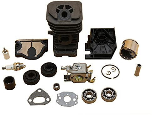 ZAPYVET 38mm 40mm Cylinder Piston Carburetor Bearing Oil Seal Kit Chainsaw Spares Parts, for Husqvarna, 136 137 141 142 2 Stroke Carburettor Kit(142 40MM)
