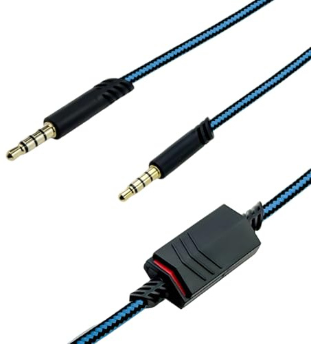 SPTSSWET Ersatzkabel Audiokabel für Astro A40 TR A10 A30 A50 Headset,Blau | 3,5mm Stereo-Kabel, 2M, Für PS5/Xbox One/PC/Handy