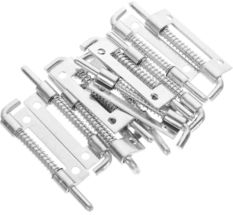 BAZEITFLOW 10pcs Spring Loaded Latch Bolts for Cabinet Doors Galvanized Iron Movable Spring Bolts with Automatic Rebound for Electrical Cabinets and Garage Gates