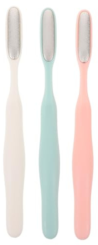 DECORNIJIA 3 Stück Fußfeilset Edelstahl Manuelle Hornhautfeile für Enge Stellen Rutschfester Griff Fußpflege Pediküre Fußpeeling