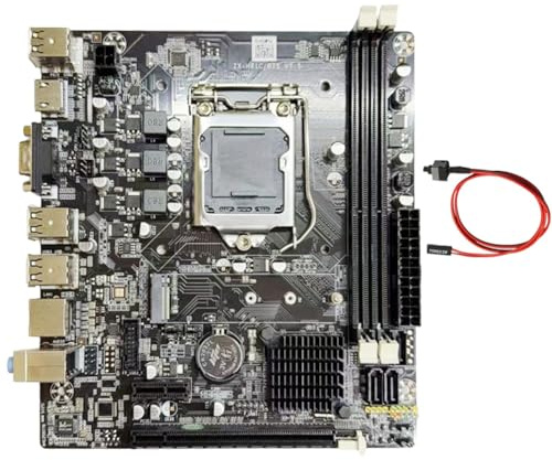 Jnchdghwa Placa Base H61 DDR3 LGA1155 Compatible con, 2 Ranuras DDR3, 6 Puertos USB, Compatible con CPU G1610, 1620, 1630 y G2030.