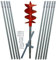 10m Erdbohrer mit 200mm Bohrkopf -VERLÄNGERBAR- auch als Brunnenbohrer, Handerdbohrer, Erdlochbohrer, Brunnenbohrgerät, Pflanzbohrer, Zaunbohrer, Pfahlbohrer UVM. einsetzbar !