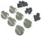 Ufixt® Universal Silver Control Knobs for Ovens, Cookers and Hobs (Pack of 6)