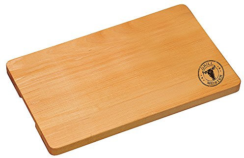 Kesper Schneidebrett Grillmeister 45x27cm aus Buche, Holz, Braun, 45 x 27 x 2.8 cm