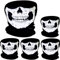 Pangda 5 Stück Schädel Maske - Motorrad Fahrrad Halbgesicht Skelett Gesichtsmaske für Halloween Outdoor Sport Kopftuch