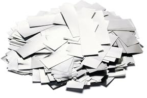 TCM FX Metallisches Konfetti, rechteckig, 55 x 18 mm, Silber, 1 kg