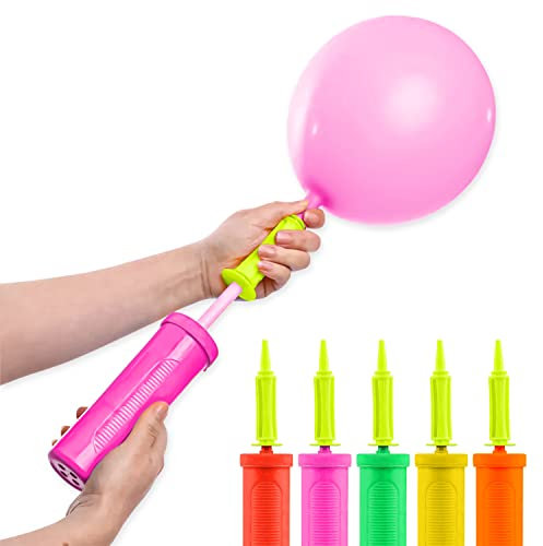 AEX ballon pumper manual Balloon Hand Pump for Balloons & Balloon Arch for Fitness, Yoga Ball, Confetti Balloon Party Balloons latex balloon pump (Pink)