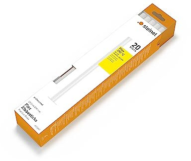 Steinel 052423 Colla a Caldo Trasparente per Grandi superfici, Ø 11 mm, Confezione da 20 Pezzi, Bianco