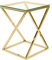 Moderner Beistelltisch Gold aus Metall mit Glasplatte Beverly