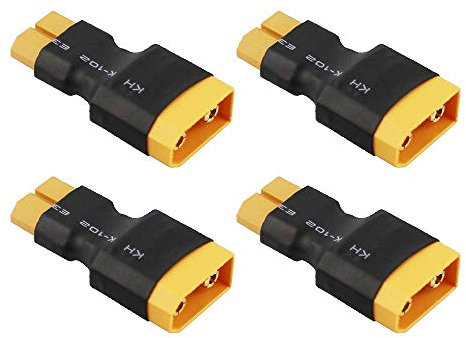 Yowoo 4 stücke XT90 Stecker auf XT60 Buchse Konverter Adapter für LiPo Electric Quad/ESC (XT90 Male to XT60 Female)