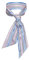 Remo Sartori - Foulard in Seta Donna Bandeau Sciarpina per Collo, Borse e Polso (Rosa Righe)