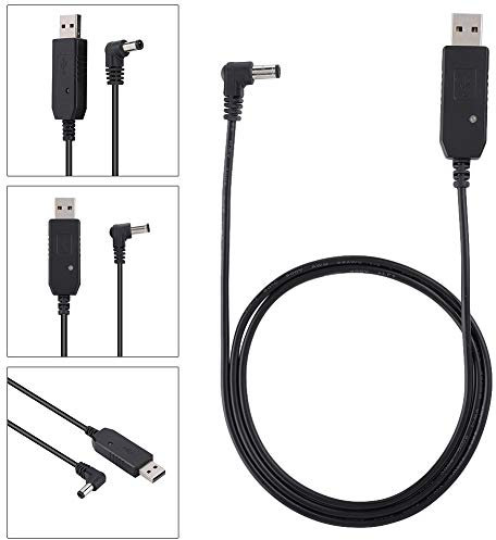 Asixxsix USB-Ladegerät, 1 m ca. 1 m Standard-USB-Ladeadapter, Camping Wandern für Uv-5R Uv-82 Bf-F8Hp Uv-82Hp Uv-9R Plus