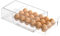 Egg Container for Refrigerator BPA Free Refrigerator Organizer Bins,Stackable Egg Holder for Refrigerator,18 Egg Tray,Clear