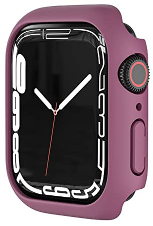 Leishouer Compatibile per Apple iWatch Case 38mm 40mm 42mm 44mm 41mm 45mm Cover Anti-Graffio, telaio protettivo per PC rigido per iWatch Series 7/6/5/4/3/2/1/SE paraurti - Vino rosso 45mm