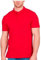 Mens Polo Shirt Short Sleeve Top Plain T Shirt Casual Work Golf Tee Pique Basic (Red, XL)