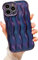 UEEBAI Case for iPhone 13 Pro 6.1 inch, 3D Water Ripple Pretty Cute Curly Wave Frame Shape Bumper Shockproof Soft TPU Slim Lightweight Phone Cover for Women Girls - Gradient Purple