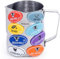 MilkID Milk Frothing Pitcher with 8 Allergen Silicone Snap-On Labels | Must-Have Barista Tool | Coffee Bar Accessories & Espresso Accessories Kit | (20oz / Pitcher + Labels)