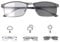YIMI Photochromic Bifocal Reading Glasses Men Women Transition Sunglasses UV400 Protection Sun Readers Far and Near Dual-Use Blue Light Blocking Eyeglasses Full Rim Metal Frame Presbyopia Eyewear