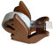 Katzen-Klebebandabroller, Klebebandabroller, Niedlicher Eichhörnchen-Klebebandhalter aus Holz, Klebebandschneider, Desktop-Klebebandspender aus Holz, Klebebandrollenhalter für den