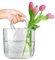 Coyonce Glas Handtasche Vase, Transparent, Handgemacht, Multifunktional, Modern, 19.5 x 9.5 x 28 cm, 1.93 kg