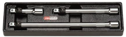 KS Tools 919.0383 3/8 CHROMEplus Verlängerungs-Satz mit Verriegelung, 3-tlg. one size