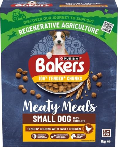 Bakers Meaty Meats with Tasty Chicken Small Dog, 1 kg (Pack of 1)