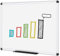 VIZ-PRO Whiteboard trocken abwischbar, 120 x 90 cm, trocken abwischbares Whiteboard mit silbernem Aluminiumrahmen und Stiftablage