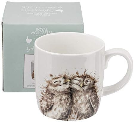 Portmeirion Home & Gifts MMMR4020-XD Wrendale The Twits (Owl) Single Mug, Bone China, Multi-Colour, 9.2 x 12.5 x 9.3 cm