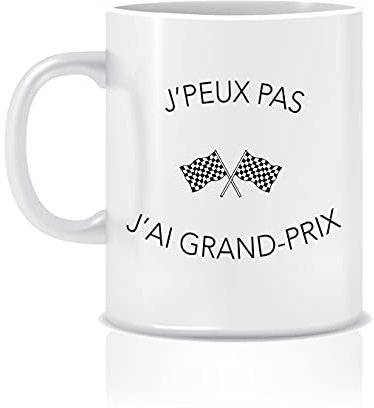 trendyConnect Mug Ceramique - Spécial Passionnés - Jpeux Pas j'ai Grand Prix (Drapeaux)