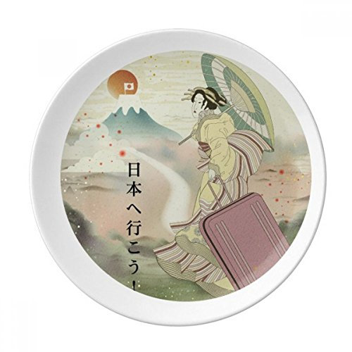 Monte Fuji giapponese ukiyo-e Japan decorativo in porcellana piatto da dessert 20,3 cm, home Gift