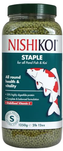 Nishikoi Staple Complete Food for Koi and Pond Fish - Small Pellets - 1250g