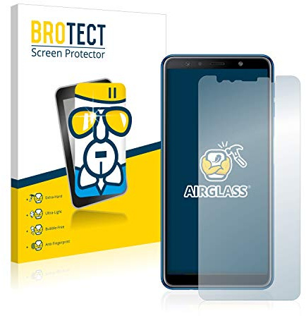 BROTECT Schutzglas für Samsung Galaxy A7 2018 | Transparenter Displayschutz Made in Germany Schutzfolie Panzer Folie Glas 9H Anti-Fingerprint Einfache Montage Clear