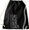 Shirtinstyle Gym Sack Turnbeutel CHILL MAL DEIN LEBEN., Farbe Schwarz