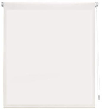 Blindecor Aure | Tenda a rullo traslucida tinta unita senza perforazione - Bianco sporco, 37 x 180 cm (Larghezza x Altezza) | Dimensioni del tessuto 34 x 175 cm | Tende per interni senza attrezzi